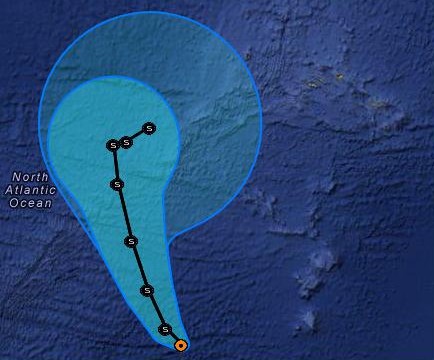 Tropensturm Nadine Azoren Oktober Prognose.JPG